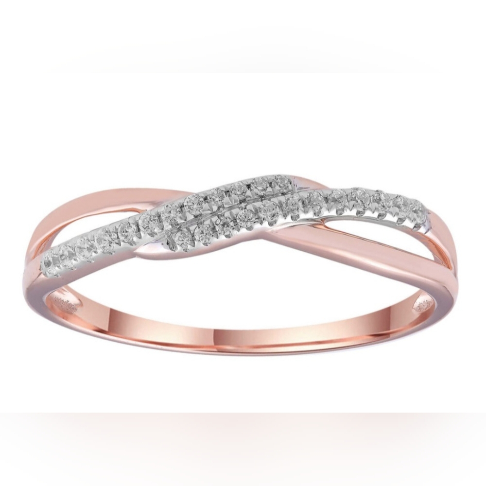 Delysia King Style Zinc Alloy Synthetic Cubic Zirconia Twist Ring 5.5cm